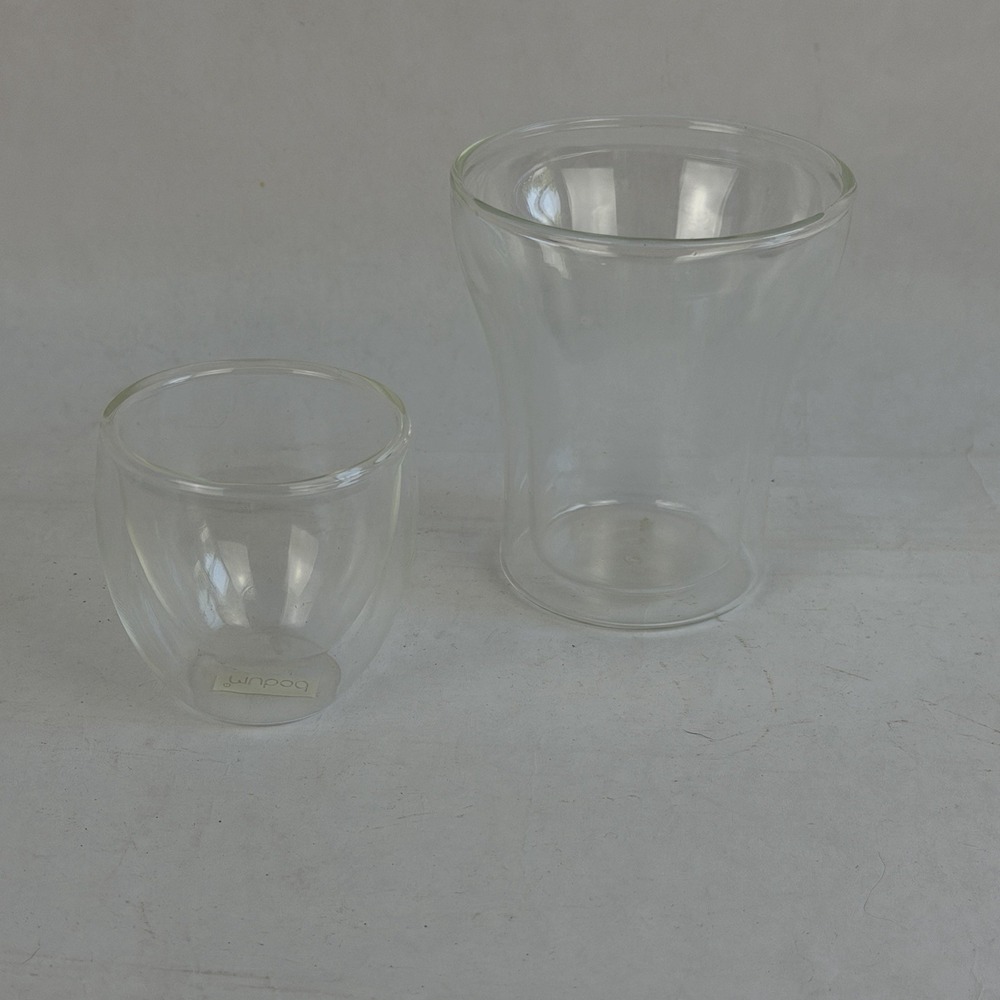 Bodum Assam Double Wall Thermo Glass Hot Cold Borosilicate Set Of 2 Coffee Cups